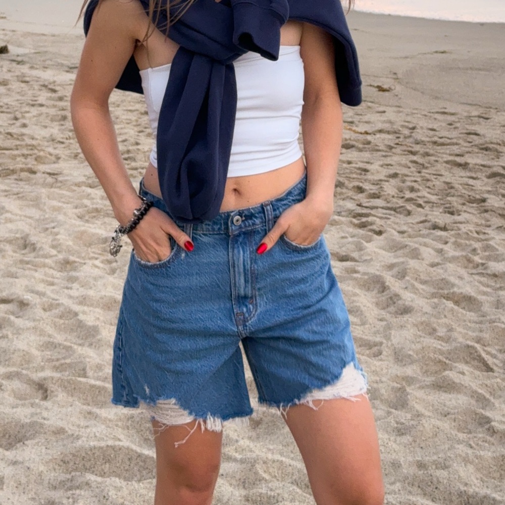 abercrombie high rise loose shorts